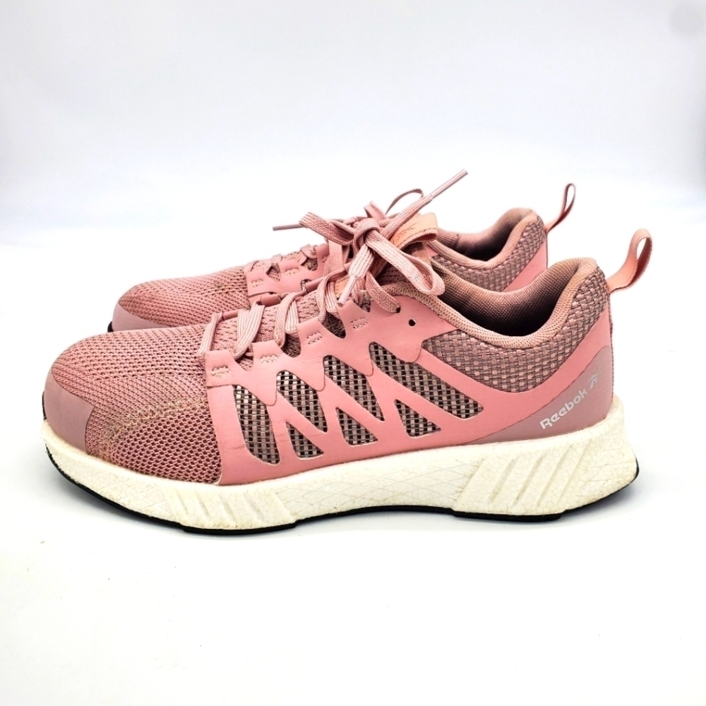 Reebok Shoes Women 9M Fusion Flexweave Work Safety Pink RB546 Composite Toe